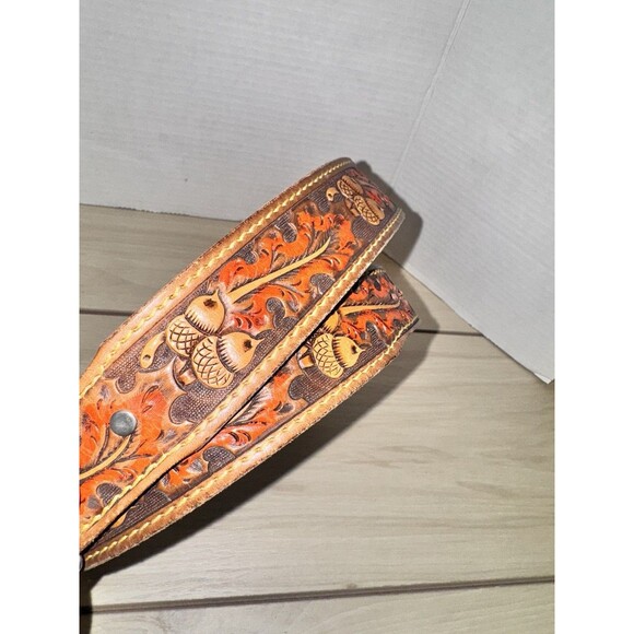 Vintage Leather Belt w/ Buckle- Roy Rogers Museum 40” - Picture 3 of 6